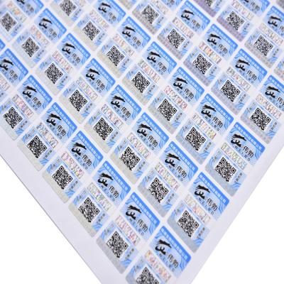 China Custom qr code printing qr code qr code anti counterfeit sticker label qr code security labels for sale