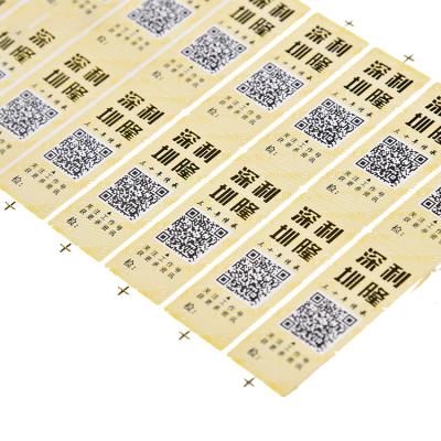 China Canton anti-counterfeiting custom flimsy sticker customized anti-fake sticker supplier for sale