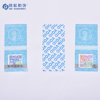 China Custom anticounterfeiting security label anticounterfeiting void seal tamper seal vacuum label sticker for sale