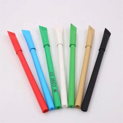 China Custom Recyclable Metal Ballpoint Pen Customized Refill Color Logo Color Promotional Pen Promotional Paper Pen Customized Eco-Friendly Refill for sale