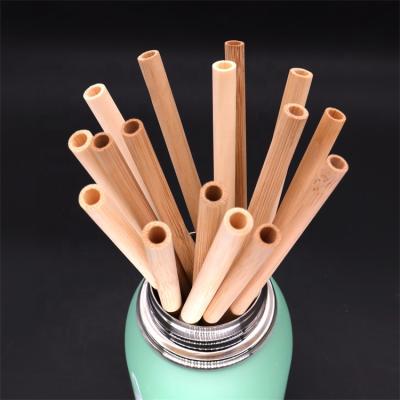 China Customized Best Selling Traditional Logo 1.2cm High Quality Natural Bamboo Disposable Straws Eco - Friendly for sale