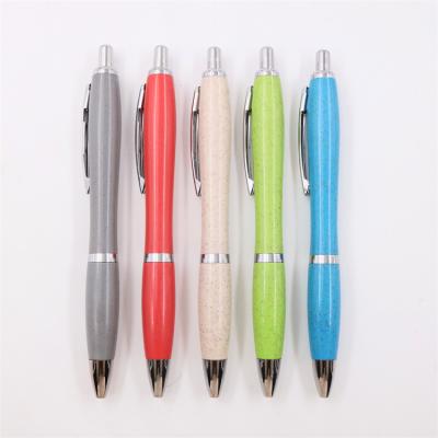 China Promotional Pen Hot Selling Wholesale Wheat Straw Pen Ballpoint Pen School Business Pen with ease of listing tested for sale