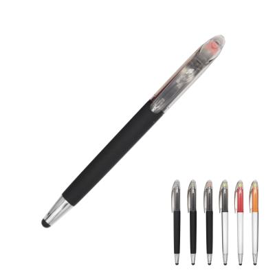 China New office promotional pen highlighter pen luxury marker pen and dual ballpoint pen spray plastic glue tip pen for sale