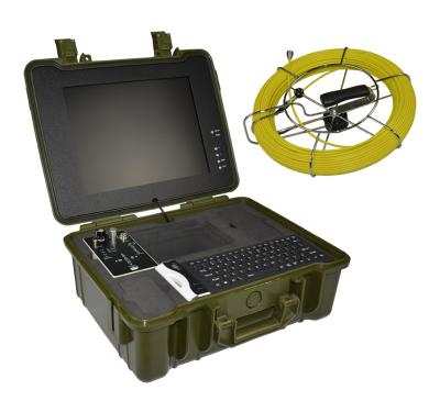 China cctv pipe inspection camera with 15 inch monitor for sale