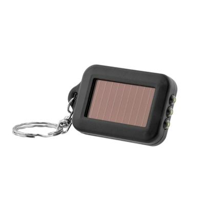 China Hot Colorful ABS LED Mini Solar Power Flashlight Torch Key Chain With 3 Led Lights For Outdoor Sports MINI Flashing Solar Keychain for sale