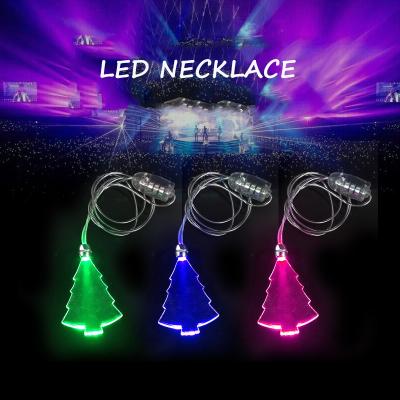 China PS+ TPR Flash Heart LED Necklace Christmas Gift Event Party Item Holiday Party Type Lights LED Christmas Light Necklace for sale