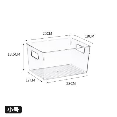 China A3 Viable Portable Book Storage Container Box Organizer Clear Plastic Basket 25*19*13.5cm for sale