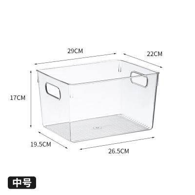 China A4 29*22*17cm Amazon Sustainable Sale Home Plastic Medium Clear Storage Basket Book Container Box for sale