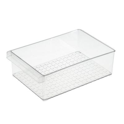 China 2403 32*21*10cm plastic transparent vegetable and food fruit heatable storage bin in kitchen and home for sale