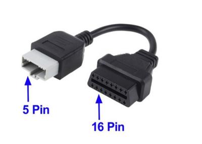 Китай Мужчина Honda 5Pin к кабелю диагностики автомобиля разъём-розетка 16Pin OBD OBDII продается