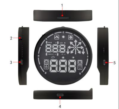 China Universalauto-Diagnosecomputer HUD-Kopf-hohe Anzeige OBDII KMH/MPH-übergeschwindigkeits-Warnung zu verkaufen