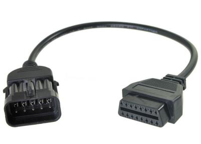 中国 OBD2 16 Pin の女性への Opel 10 Pin の男性のための高速 OBD 車の転換ケーブル 販売のため