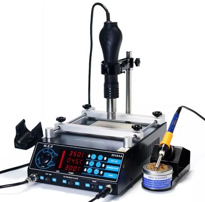 China Machine Repair Shops WEP 853AAA 3 in 1 SMD Digital Welding Soldering Fixture Preheat BGA Rework Station for sale