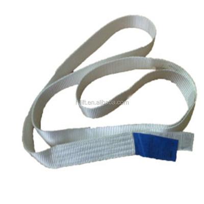 China Durable 500KG One Way Polyester Belt Safety White Polyester Lifting Belt Sling for sale