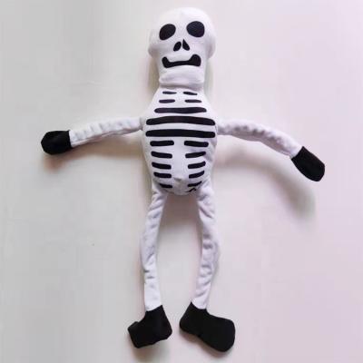 China Long Stocked Halloween Pumpkin Ghost Rope Constitution Stuffed Hard Heavy Toy with Squeaker for Dog Cats for sale