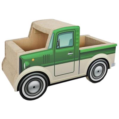 China Wholesale Cat Scratch Board Car Stocked Shape Corrugated Brown Paper Cat Scratcher Cardboard for sale