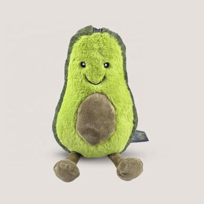 China New Factory Style PET AVOCADO EGG TOY Plush Stocked Toy with Squeaker Soft and Cuddly Dog Plush Toy for sale