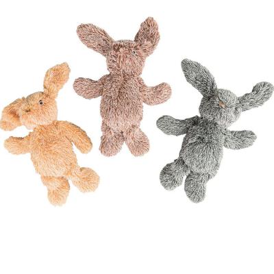 China Cheap Wholesaler Long Eared Stocked Rabbit Pet Plush Toy Soft and Cuddly Dog Rabbit Stuffed Toy for sale