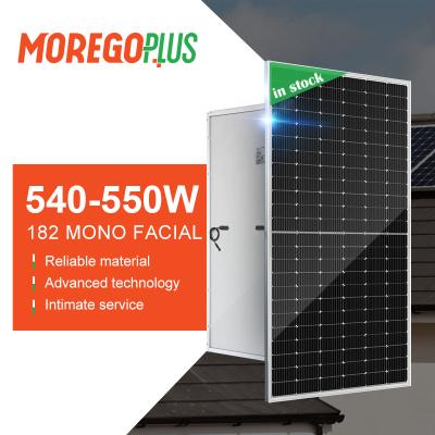 China Moregosolar 182mm high efficiency powerful energy solar panels 540W 545W 550W solar power system import solar panel for sale