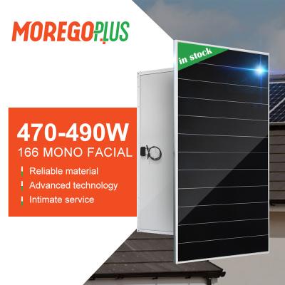 China Moregoplus Commercial Roofing Solar Panel 470W 475W 480W 485W 490W Shingle Photovoltaic Solar Panels for sale