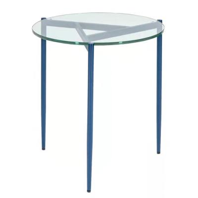 China NEW Home Design 2021 Living Room Side Tables Stool Side Coffee Table Glass Top Side Tables for sale