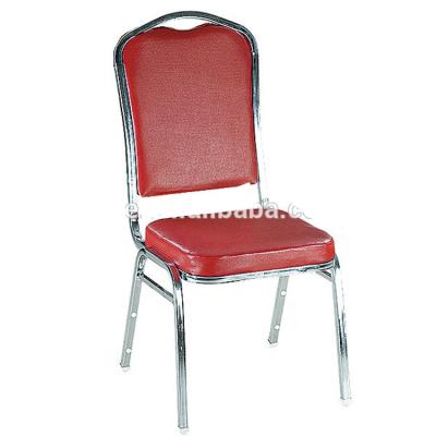 China Modern Customized Strong Stacking Frame Metal Banquet Chair For Hotel for sale