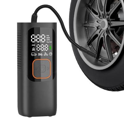 China Emergency Light YIJING Digital Car Air Compressor Pump Mini Cordless Rechargeable Battery Tire Auto Portable Inflator for sale