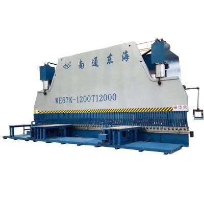 China Metal Bending WE67K-1200T12000 CNC Press Brake  Heavy Duty  Plate Bending Machine Hydraulic Press Brake sheet bending for sale