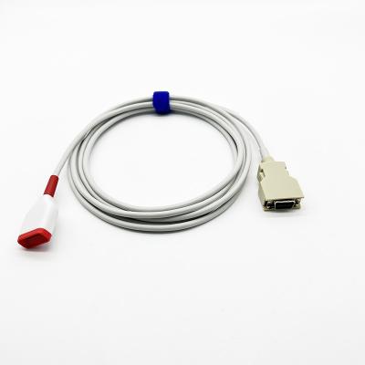 China Grey TPU Spo2 Sensor Cable 12ft  14 Pin Connector 4081 for sale