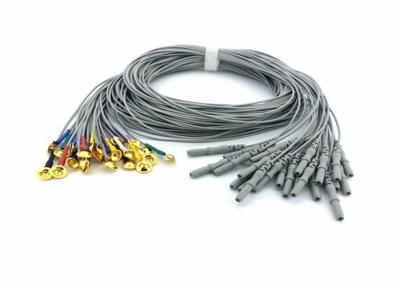 China Kabel van de Kopelektroden van het ziekenhuiseeg de Gouden, Emg Kabel voor EEG/EMG Machine Te koop