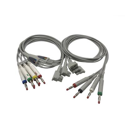 China HP/HP-EKG Kabel mit 10 Anschlussleitungen 2 Pin Connector Grey Color 989803151651 zu verkaufen