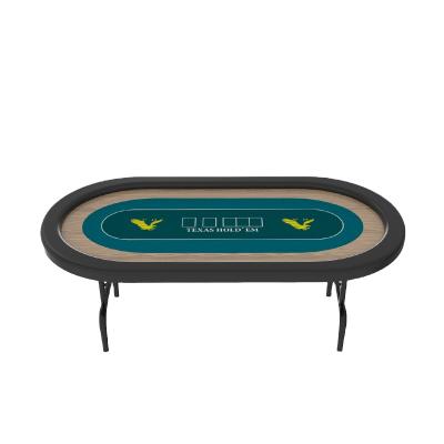 China Poker Table Set YH 10 Players Folding Texas Poker Table Custom Design Holdem Casino Poker Table for sale