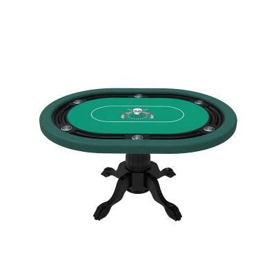 China YH Mini Size 1.2M Round Shaped Wooded Tiger Legs Unlimited Texas Holden Poker Game Board with Water Cup for sale