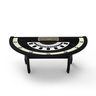 China High End Luxurious Casino Entertainment YH Table Wooden Legs Poker Game Table With Comfortable Armrest for sale