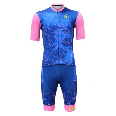 China OEM Cycling Team Cycling Jersey And Bibs Custom Made Fabrics Cycling Men's Breathable Women's Vetour Set for sale