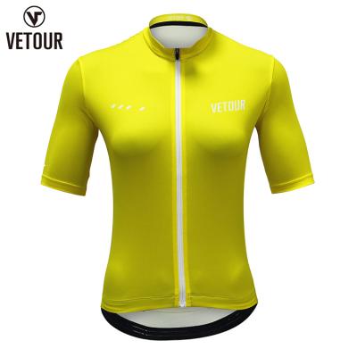 China Breathable Yellow Soft Cycling Cycling Jersey Women Road Cycling Jersey Vetour OEM/ODM Cycling Singlet for sale