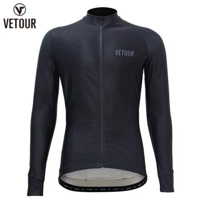 China OEM Vetour Speed ​​Fleece Cycling Road Bike Breathable Italian Thermal Jacket Fabric Custom Cycling Jacket For Man for sale