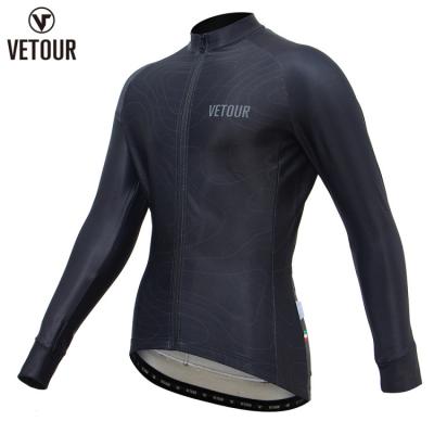 China 2021 New Breathable Vetour Fabric Fleece Man Thermal Bike Rider Riding Jacket Black Color Design for sale