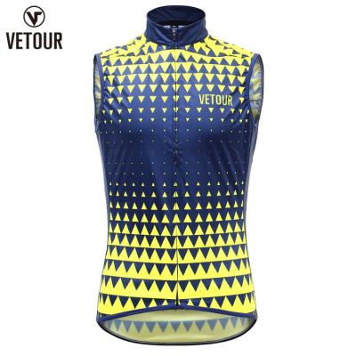 China Breathable Vetour Custom Design Sleeveless Cycling Vest Windproof Cycling Coat Wind Running Reflective Cycling Vest Men's for sale