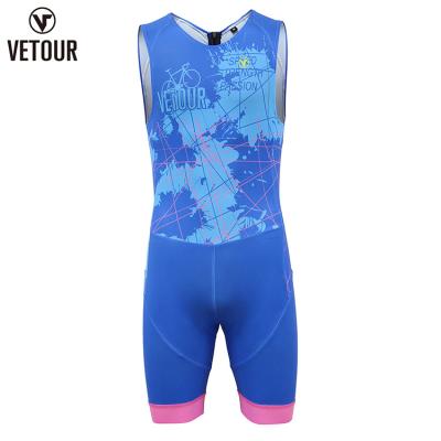 China OEM Breathable Custom Sleeveless Men's Pro Vetour Triathlon Suit High End Quick Dry Tri Suit for sale