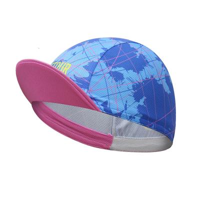 China breathable & OEM/ODM Custom Top 100% Waterproof Bike Polyester Hat Winter Cycling Digital Printing Wearable Breathable Cycling Hat for sale