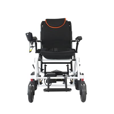 China Alumminum Alloy Disabled Foldable Wheelchair 10Inch A6061 250W Motor Folding Electric Wheelchair for sale