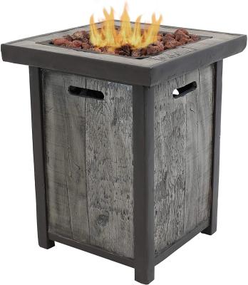 China Outdoor Propane 53.8 Pounds Gas Square Fire Pit For Patio Or Garden - 25 Inches Tall for sale