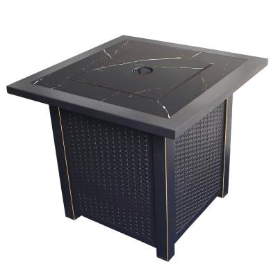 China Alloy Steel Winter Propane Fire Pit Table Square Smokeless for sale