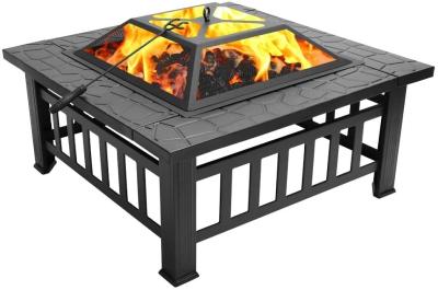 China Outdoor 32'' Metal Charcoal Heating Stove For Patio Wood Burning Fireplace for sale