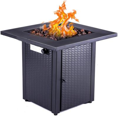 China 28 Inch Outdoor Square 50000 BTU Fire Pit With Patio Deck Garden Backyard for sale