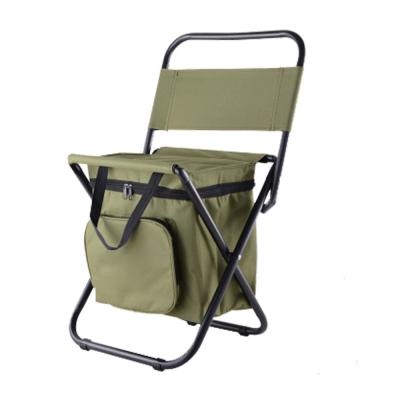 China Multifunctional outdoor folding portable stool ice bag stool with heat preservation bag can be back 100kg for sale