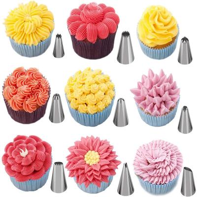 China Amazon New Viable 83 Pieces Stainless Steel Flower Stand Mouth Set Decorating Tools Pastry Baking Coloring for sale