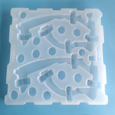 China safe matte white vacuum shaped blister tray for electronics for sale