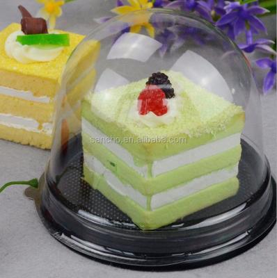 China Disposable Plastic Blister Container Cake Slice Boxes Packaging For Food for sale